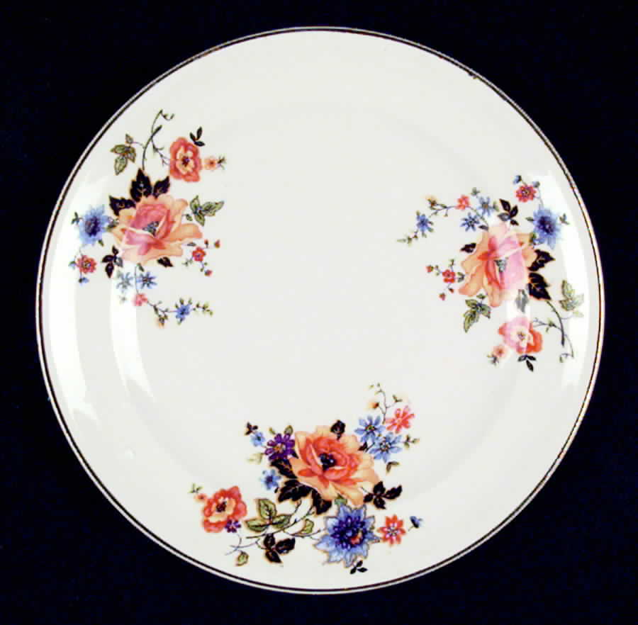 Cynthia Rose (Royal Beige Ware) Salad Plate by Royal (USA)-1