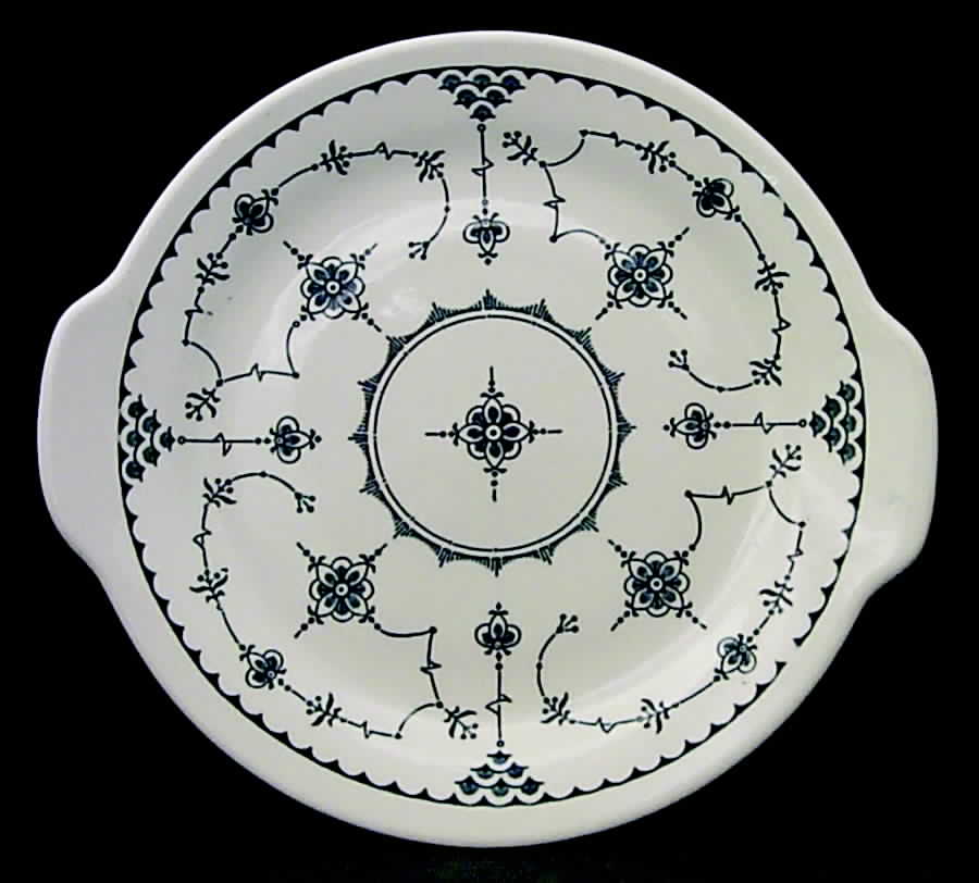 Delft Modern Blue Handled Cake Plate by Royal (USA)-1