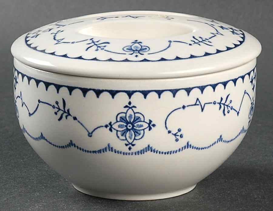 Delft Modern Blue Sugar Bowl & Lid by Royal (USA)-1