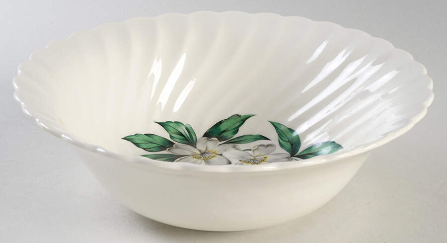 Dogwood (White Flowers) 8" Round Vegetable Bowl by Royal (USA)-1