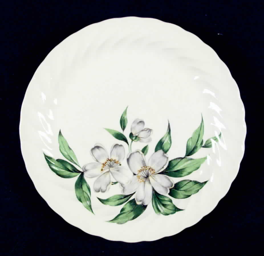 Dogwood (White Flowers) Bread & Butter Plate by Royal (USA)-1