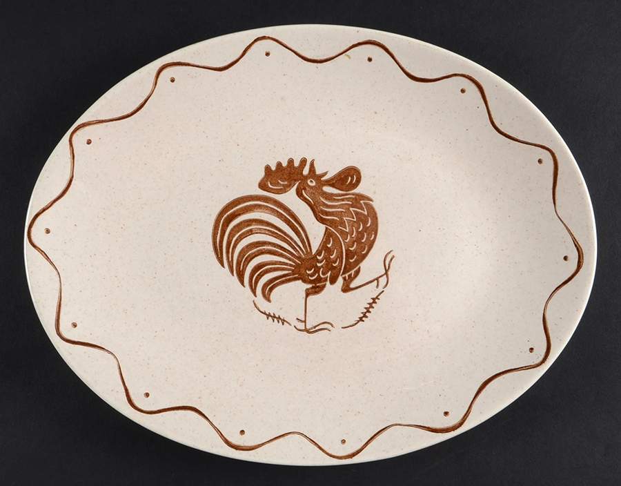 Early Morn 13" Oval Serving Platter by Royal (USA)-1