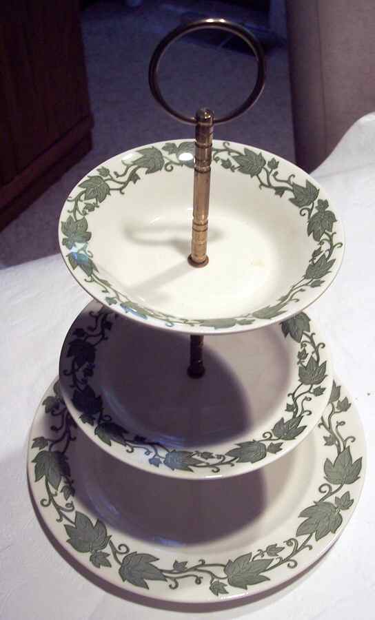 English Ivy (Rim) 3-Tiered Serving Tray (LP, BB, FR) by Royal (USA)-1