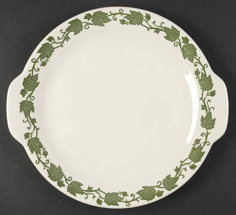 English Ivy (Rim) Handled Cake Plate by Royal (USA)-1
