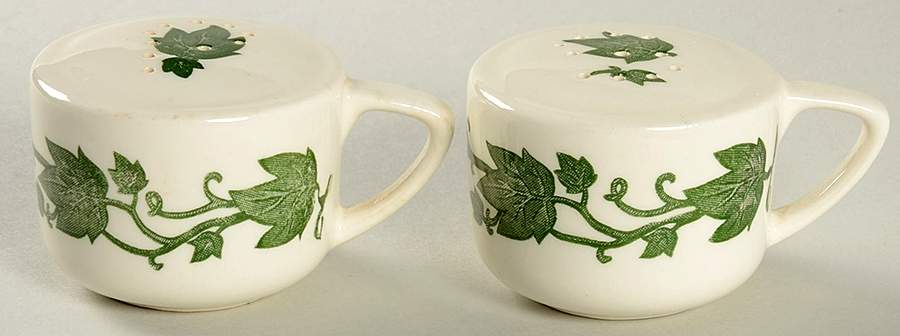 English Ivy (Rim) Salt & Pepper Set by Royal (USA)-1