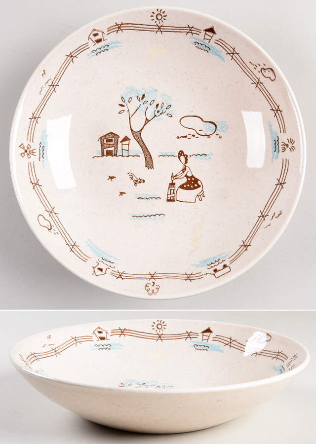 Farmer In The Dell 9" Round Vegetable Bowl by Royal (USA)-1