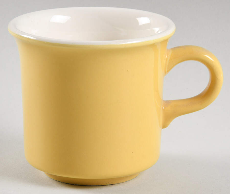 Fantasy (Yellow Flowers) Flat Cup by Royal (USA)-1