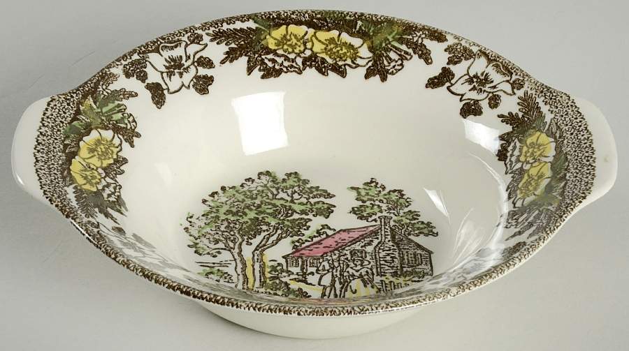Fair Oaks Yellow Floral Lugged Cereal Bowl by Royal (USA)-1