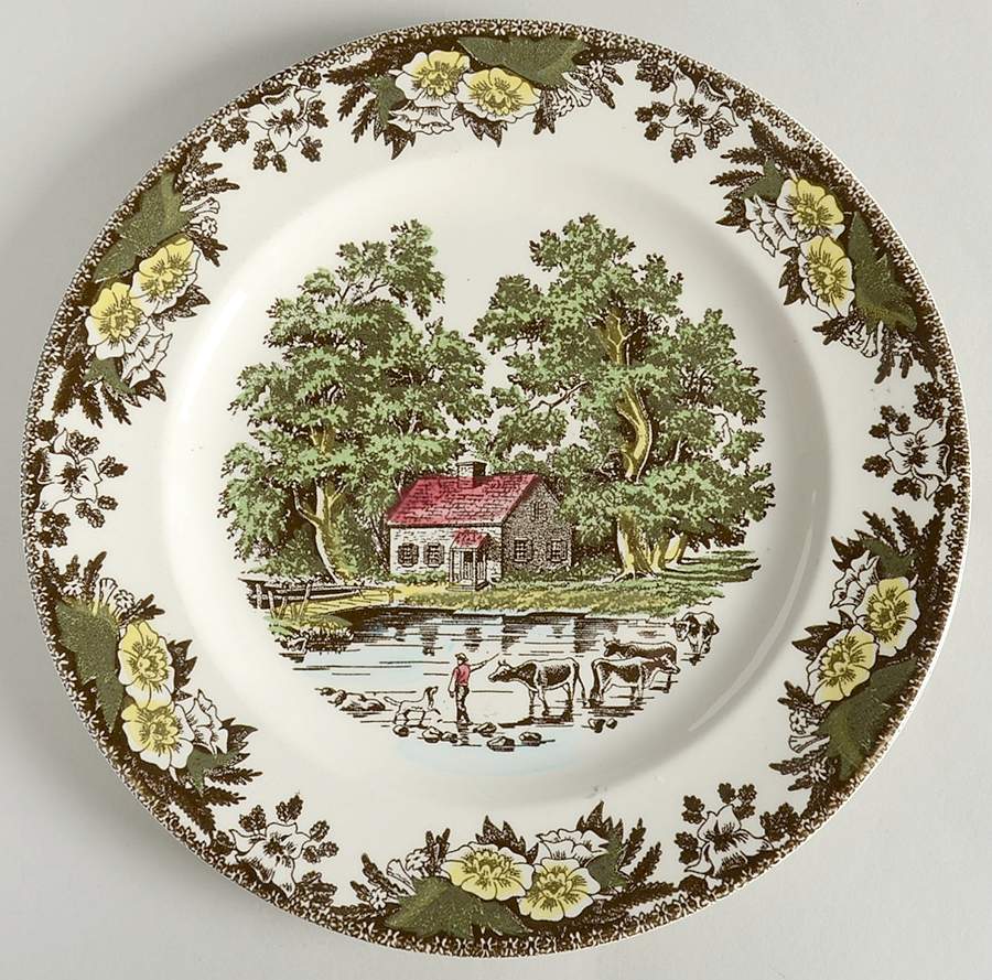 Fair Oaks Yellow Floral Dinner Plate by Royal (USA)-1