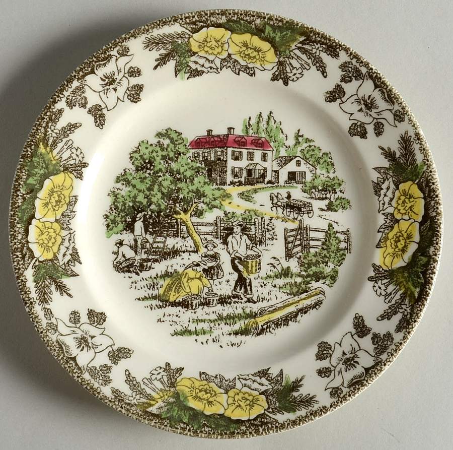 Fair Oaks Yellow Floral Bread & Butter Plate by Royal (USA)-1