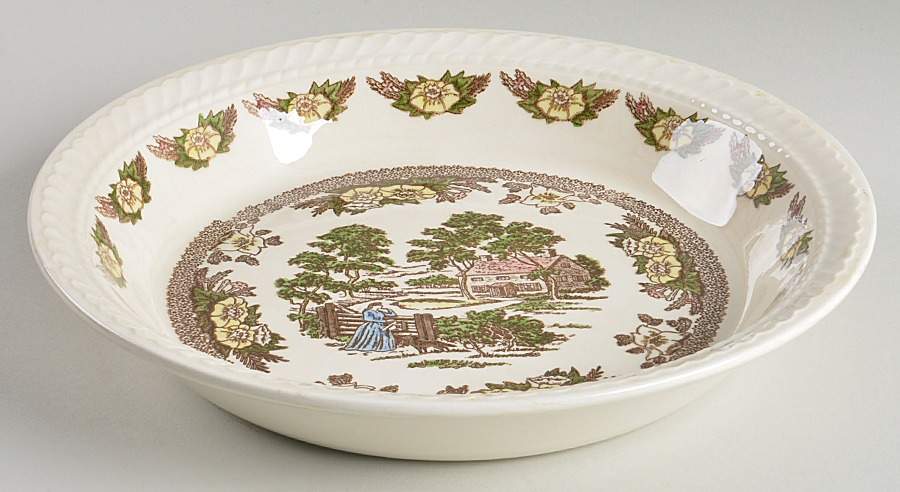 Fair Oaks Yellow Floral 10" Pie Baking Plate by Royal (USA)-1
