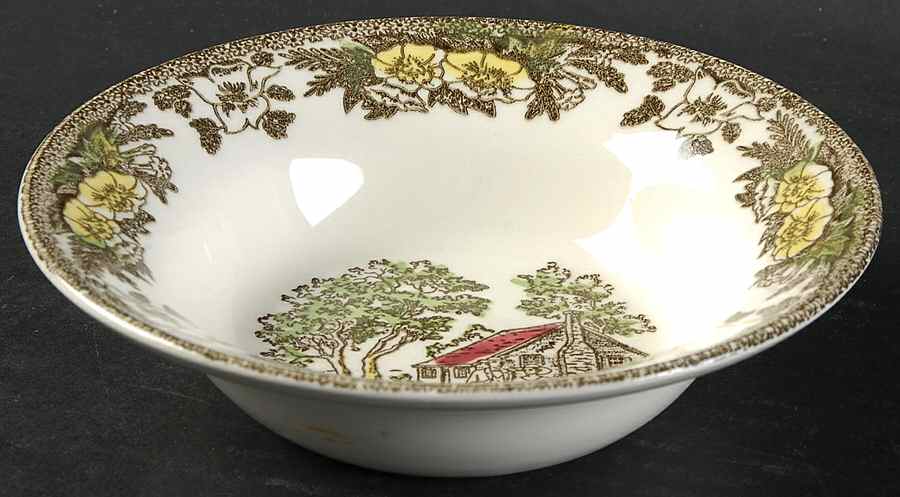 Fair Oaks Yellow Floral Coupe Cereal Bowl by Royal (USA)-1