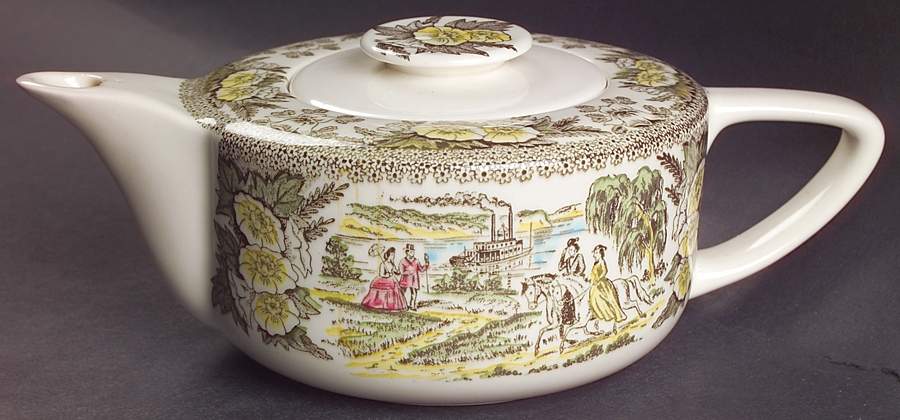 Fair Oaks Yellow Floral Small Teapot & Lid by Royal (USA)-1