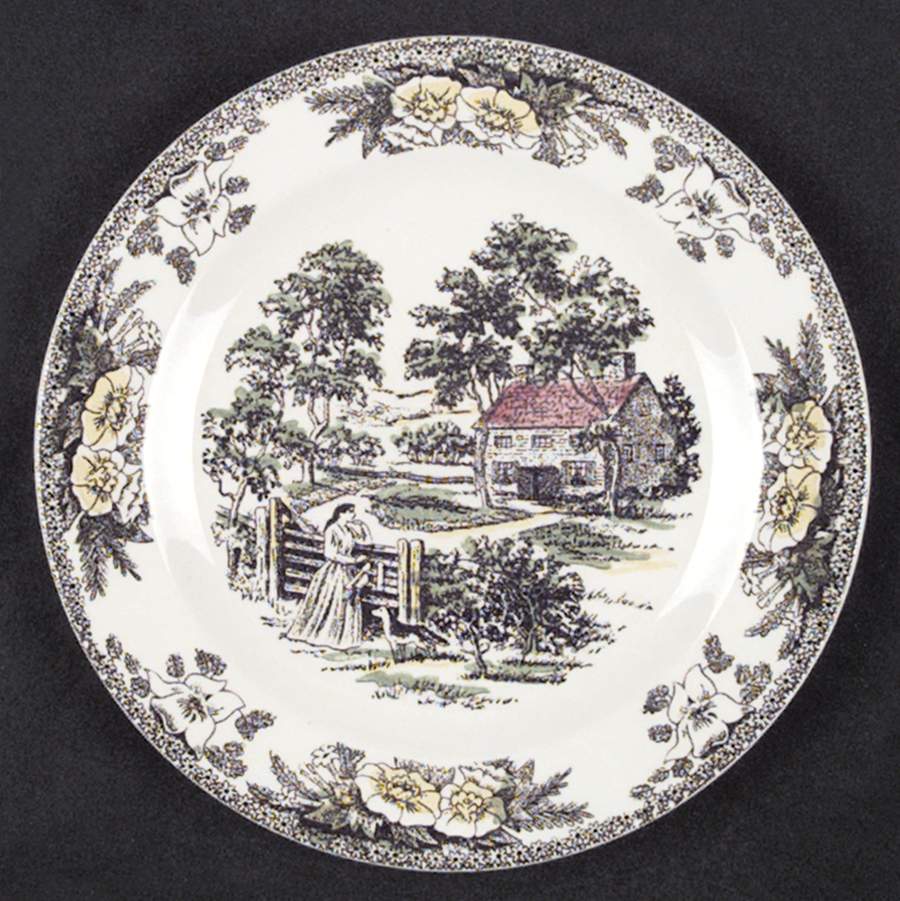 Fair Oaks Yellow Floral Salad Plate by Royal (USA)-1