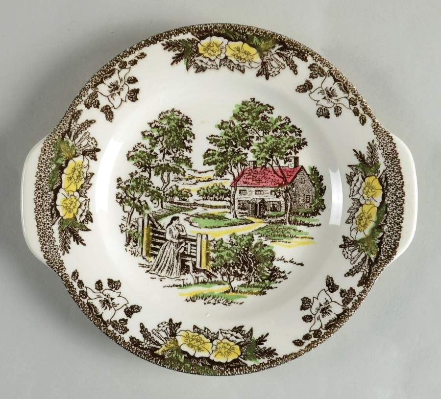 Fair Oaks Yellow Floral Underplate for Gravy Boat by Royal (USA)-1