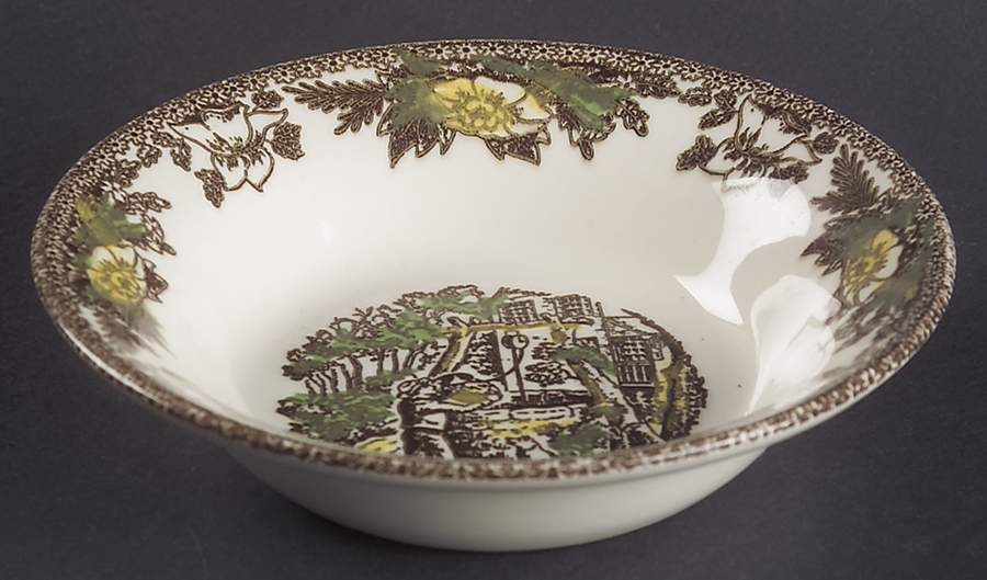 Fair Oaks Yellow Floral Fruit/Dessert (Sauce) Bowl by Royal (USA)-1