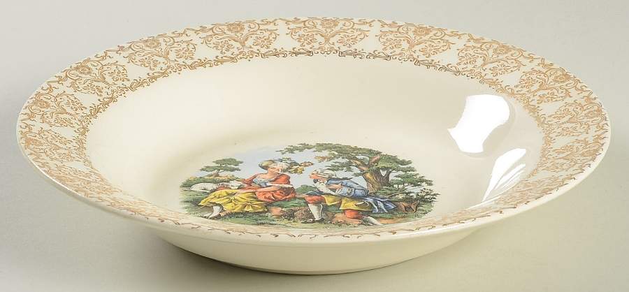French Garden Rim Soup Bowl by Royal (USA)-1