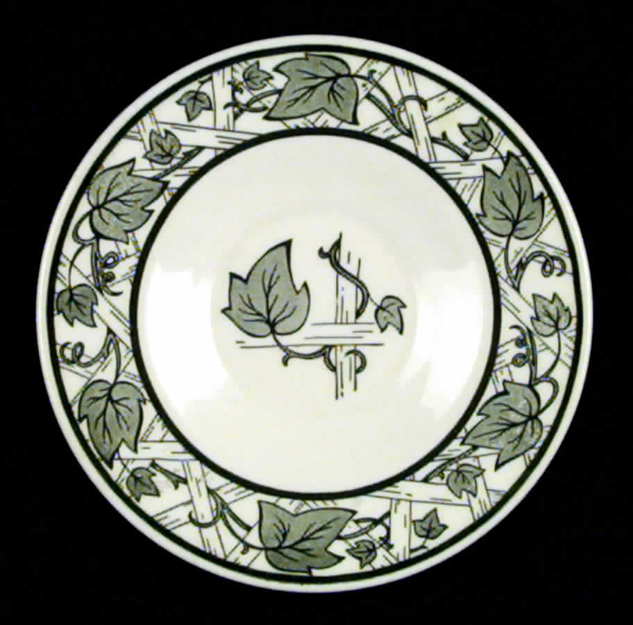 Green Trellis Saucer by Royal (USA)-1