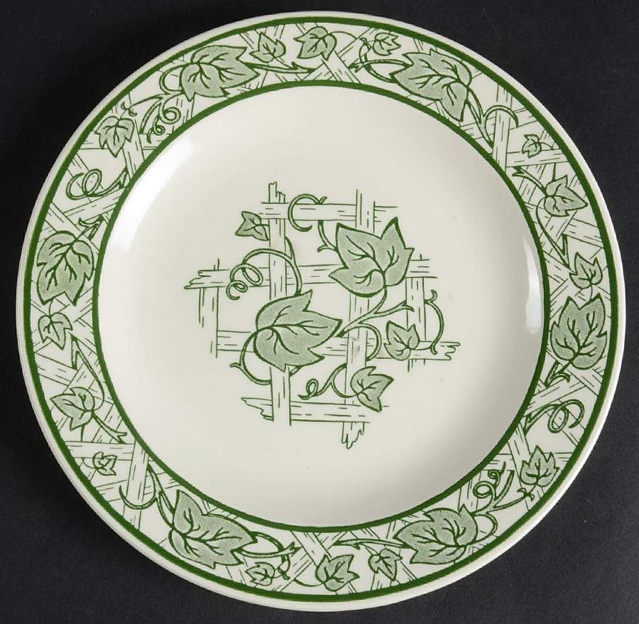 Green Trellis Salad Plate by Royal (USA)-1