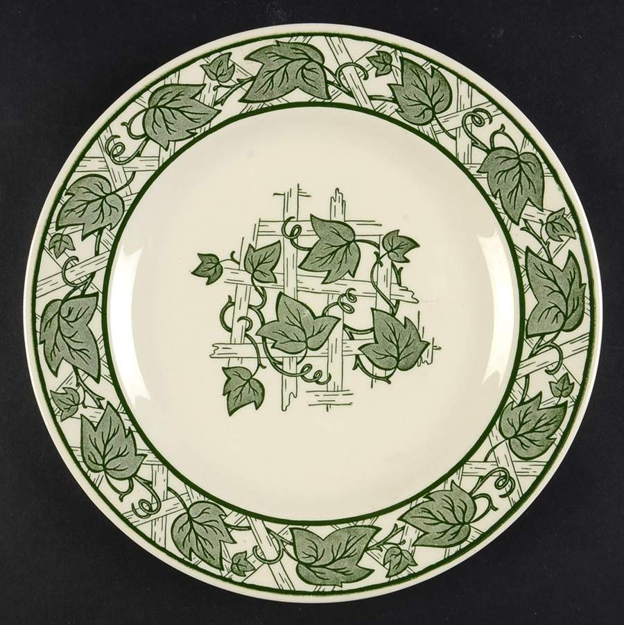 Green Trellis Luncheon Plate by Royal (USA)-1