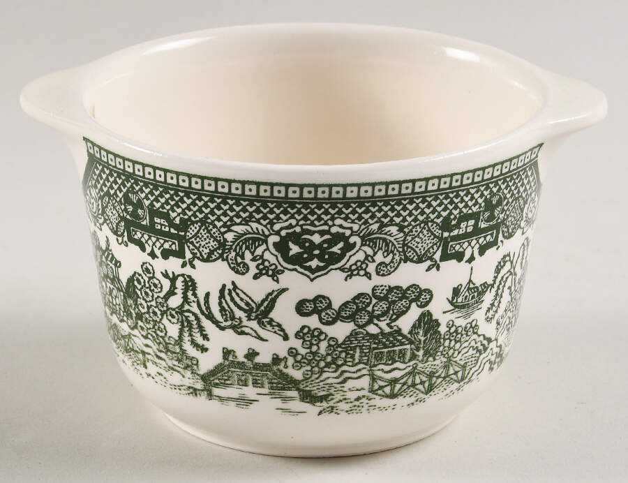 Green Willow Sugar Bowl No Lid by Royal (USA)-1