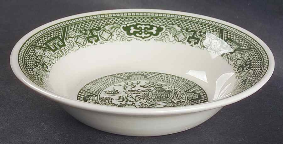 Green Willow Fruit/Dessert (Sauce) Bowl by Royal (USA)-1