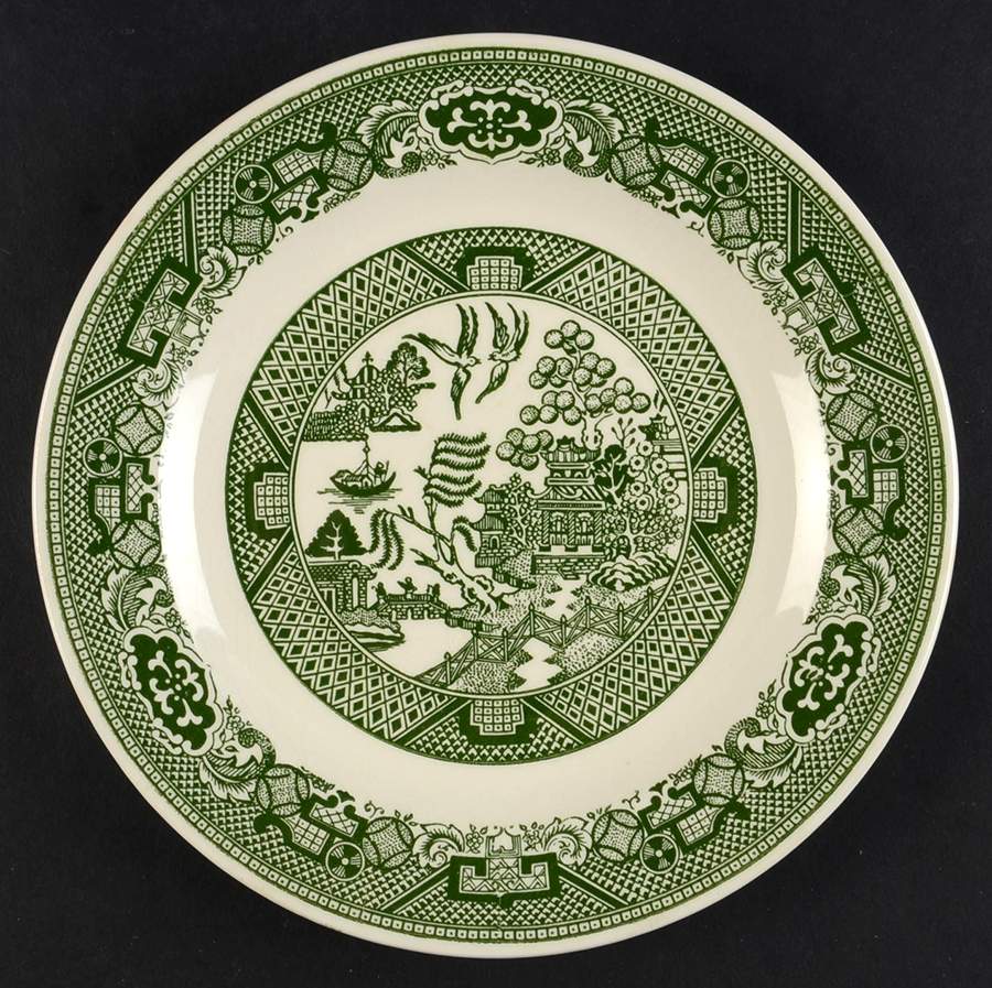 Green Willow Salad Plate by Royal (USA)-1
