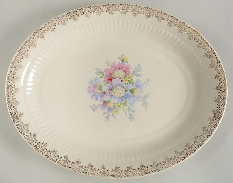 Heritage 13" Oval Serving Platter by Royal (USA)-1