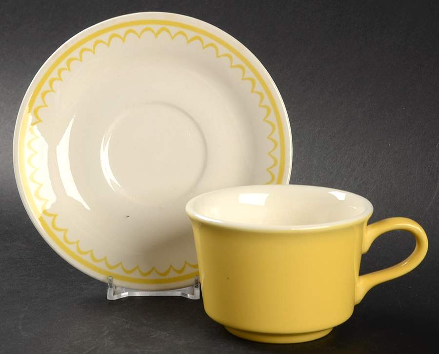Jubilee Flat Cup & Saucer Set by Royal (USA)-1