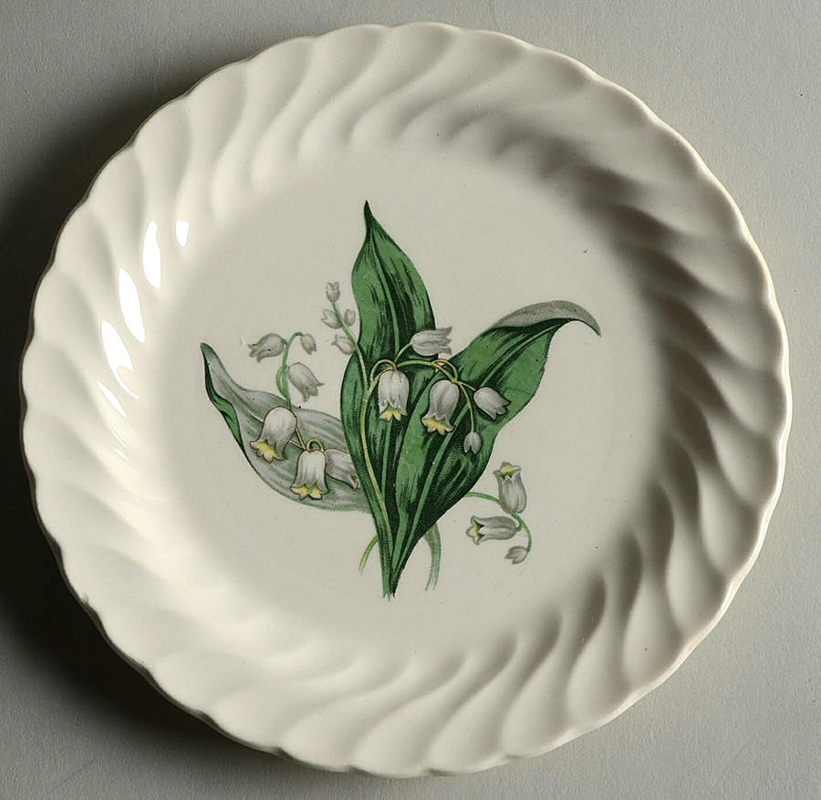 Lily of The Valley (No Green Border) Bread & Butter Plate by Royal (USA)-1