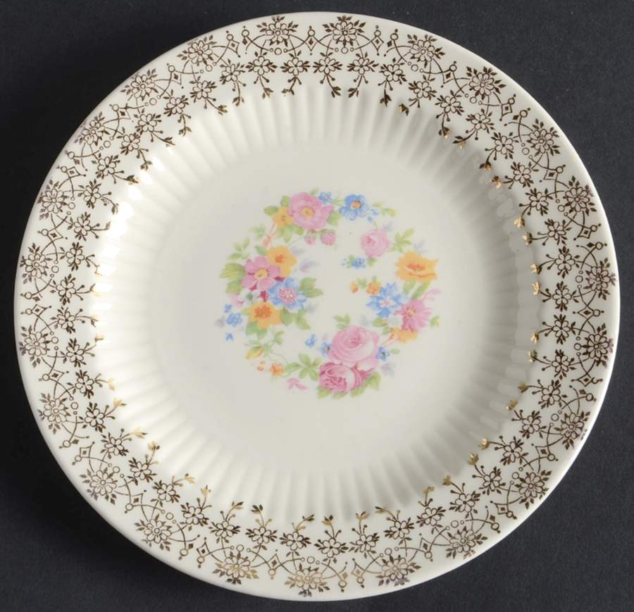 May Wreath Bread & Butter Plate by Royal (USA)-1
