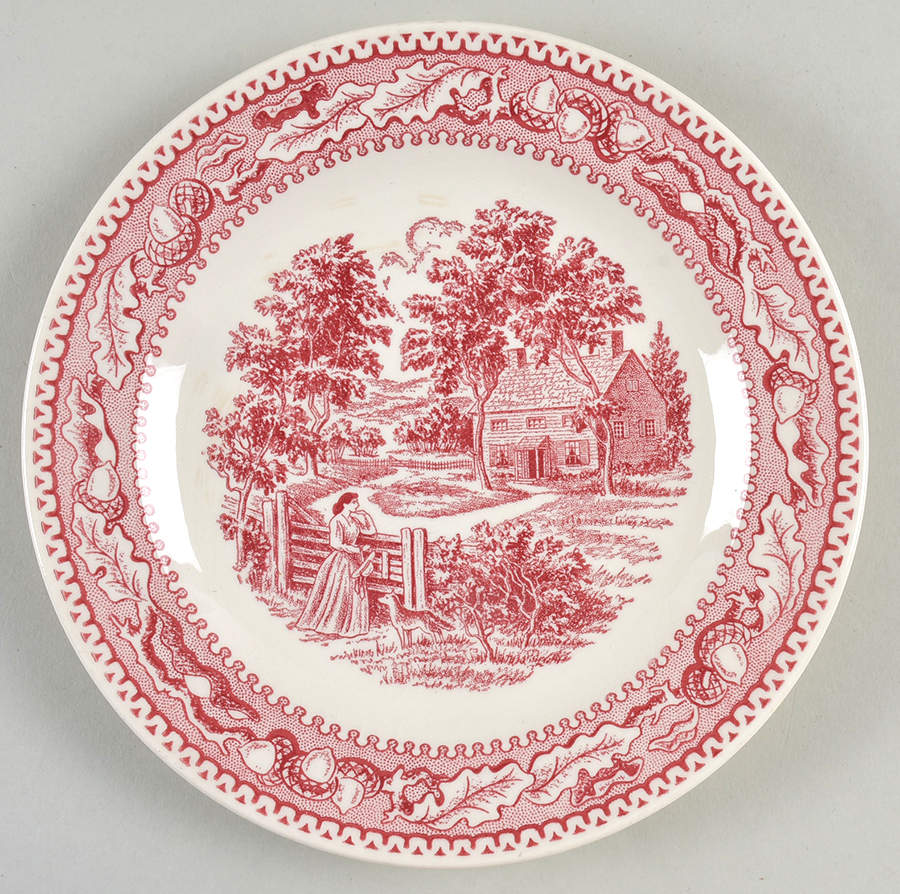 Memory Lane Pink Salad Plate by Royal (USA)-1