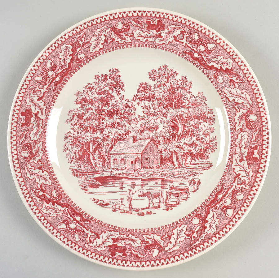 Memory Lane Pink Dinner Plate by Royal (USA)-1