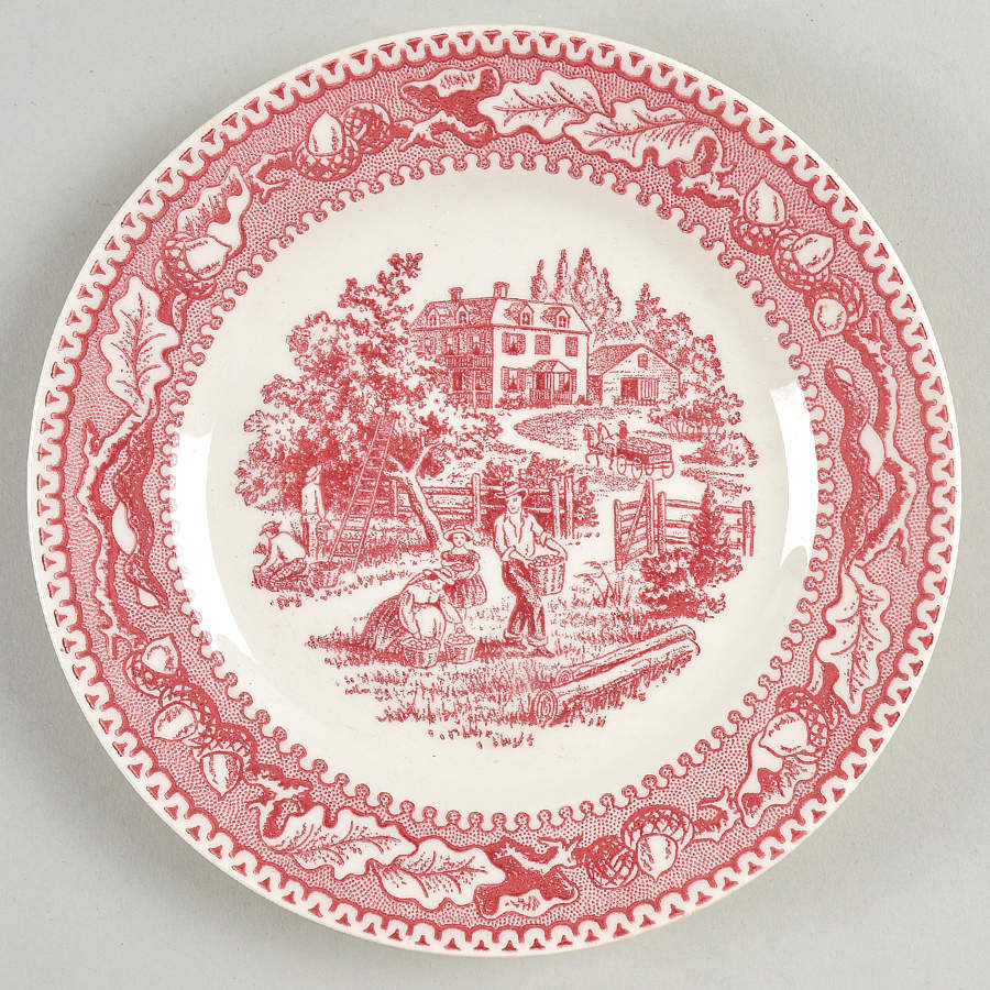 Memory Lane Pink Bread & Butter Plate by Royal (USA)-1