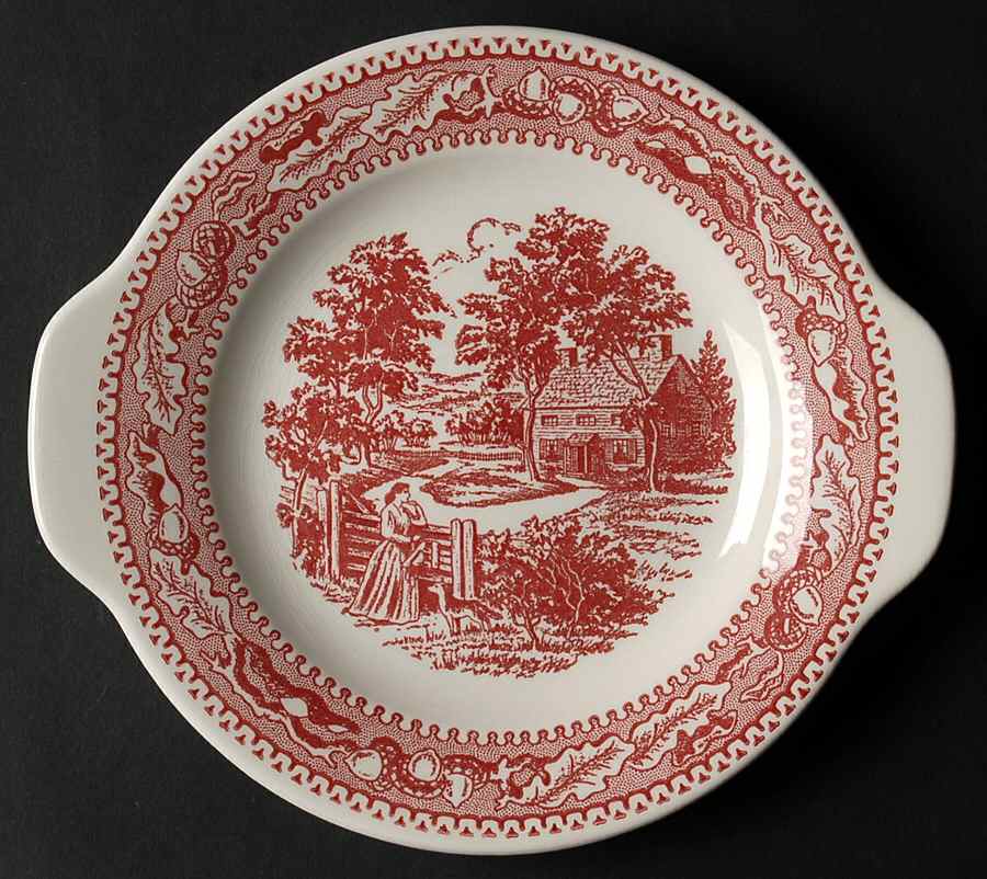 Memory Lane Pink Relish/Gravy Underplate by Royal (USA)-1