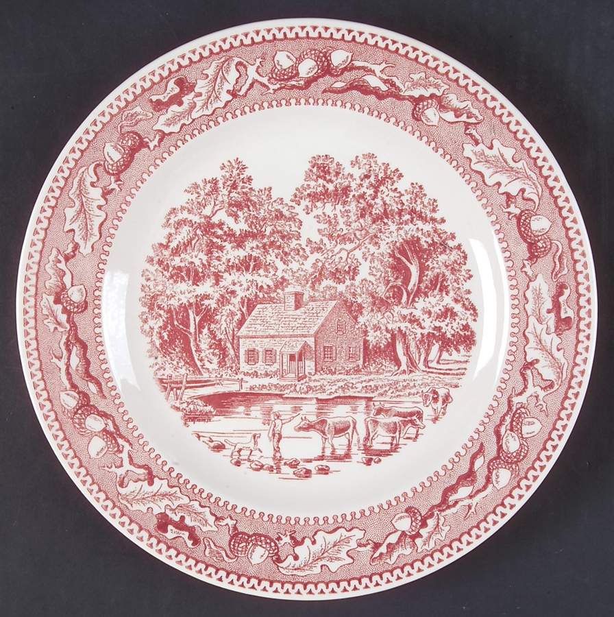 Memory Lane Pink Luncheon Plate by Royal (USA)-1
