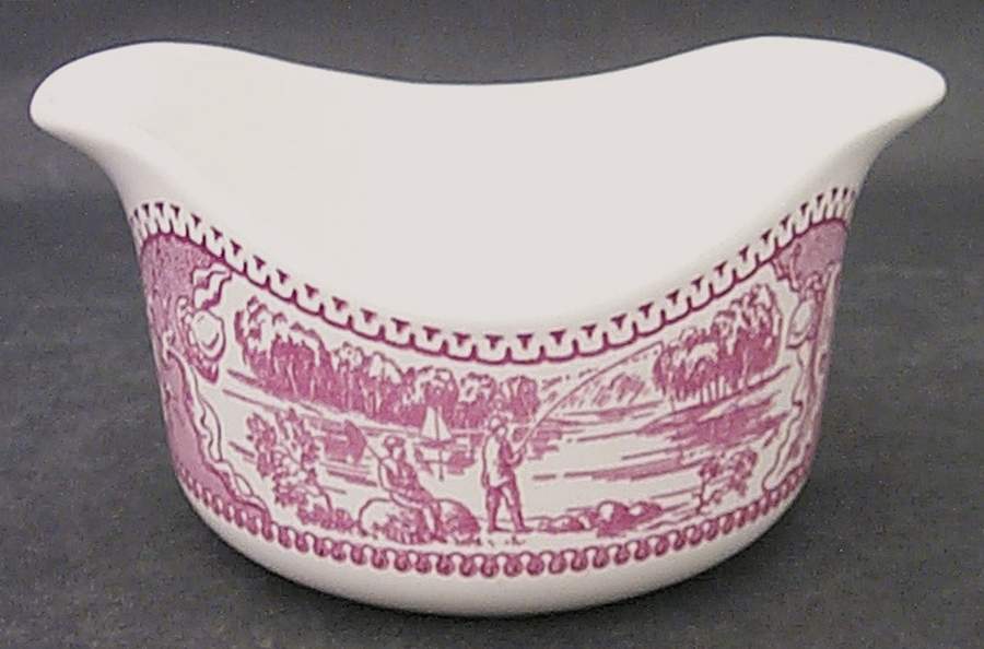Memory Lane Pink Gravy Boat by Royal (USA)-1
