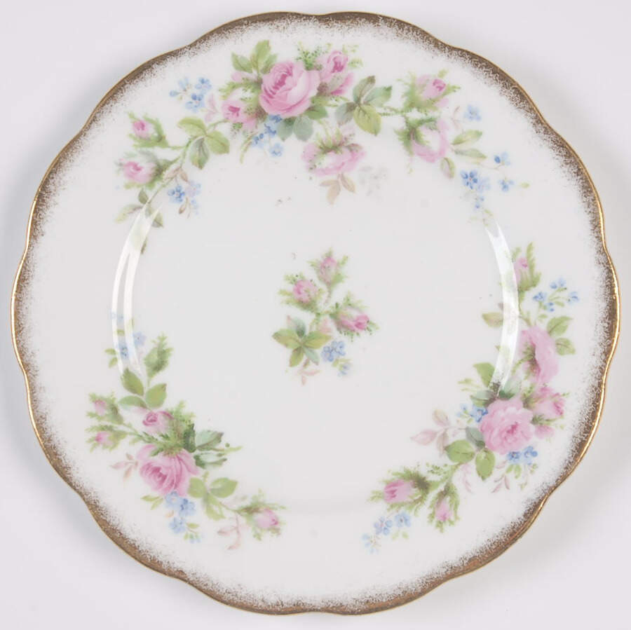 Moss Rose Bread & Butter Plate by Royal (USA)-1