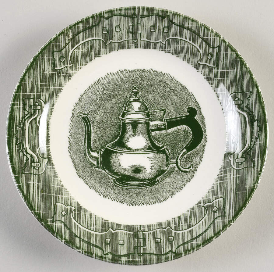 The Old Curiosity Shop (Green) Saucer by Royal (USA)-1