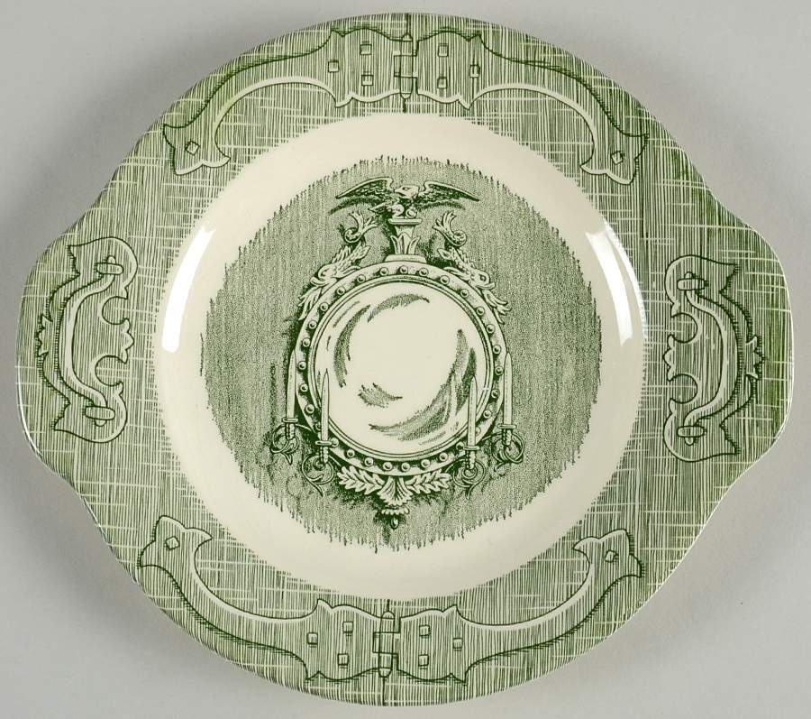 The Old Curiosity Shop (Green) Relish/Gravy Underplate by Royal (USA)-1