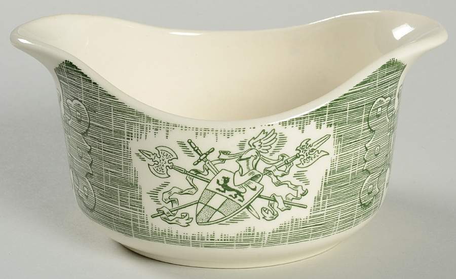 The Old Curiosity Shop (Green) Gravy Boat by Royal (USA)-1