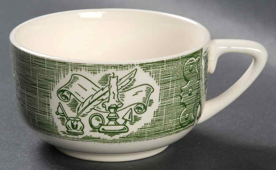 The Old Curiosity Shop (Green) Flat Cup by Royal (USA)-1