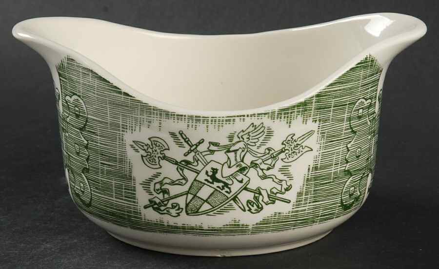 The Old Curiosity Shop (Green) Gravy Boat by Royal (USA)-1