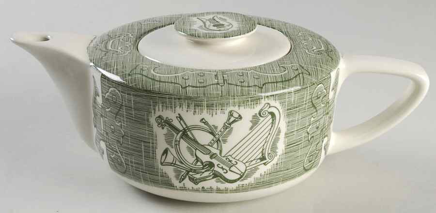 The Old Curiosity Shop (Green) Teapot & Lid by Royal (USA)-1