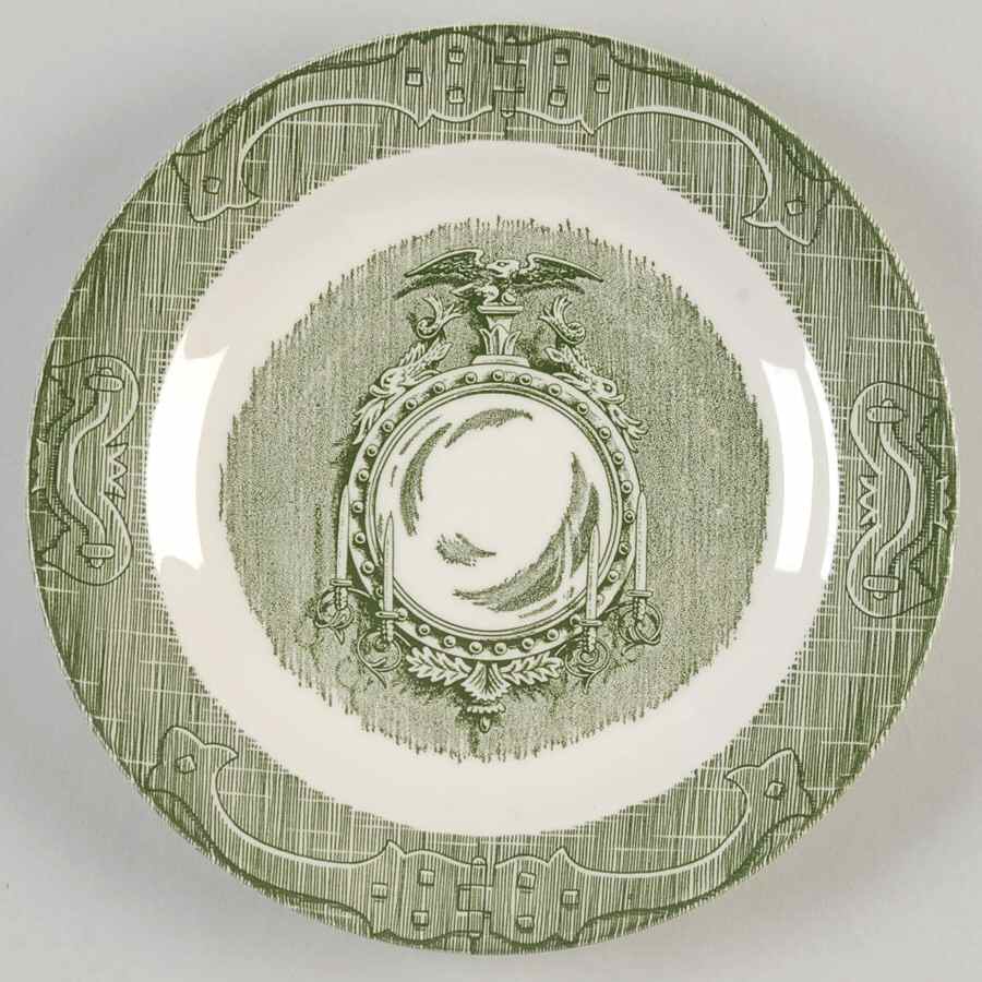 The Old Curiosity Shop (Green) Salad Plate by Royal (USA)-1