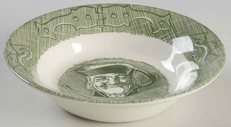 The Old Curiosity Shop (Green) Fruit/Dessert (Sauce) Bowl by Royal (USA)-1