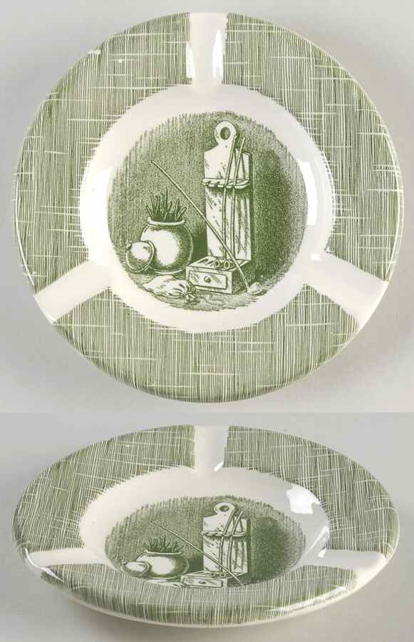 The Old Curiosity Shop (Green) Small Ashtray by Royal (USA)-1