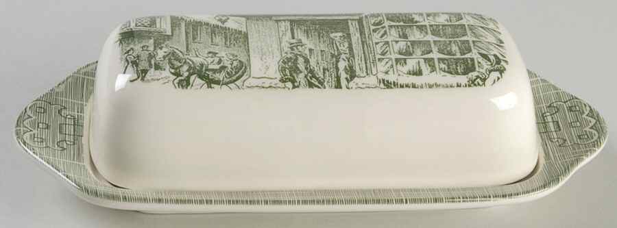 The Old Curiosity Shop (Green) 1/4 Lb Covered Butter by Royal (USA)-1