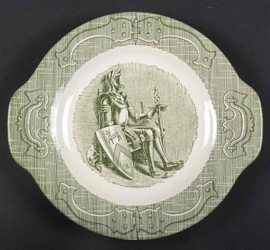 The Old Curiosity Shop (Green) Relish/Gravy Underplate by Royal (USA)-1