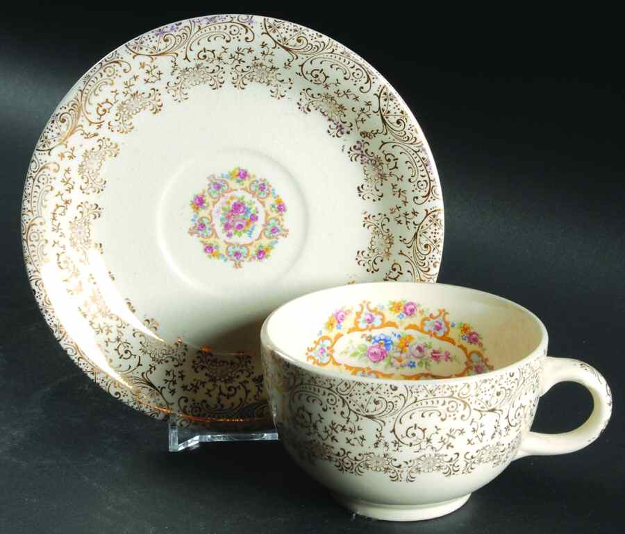 Omar Flat Cup & Saucer Set by Royal (USA)-1